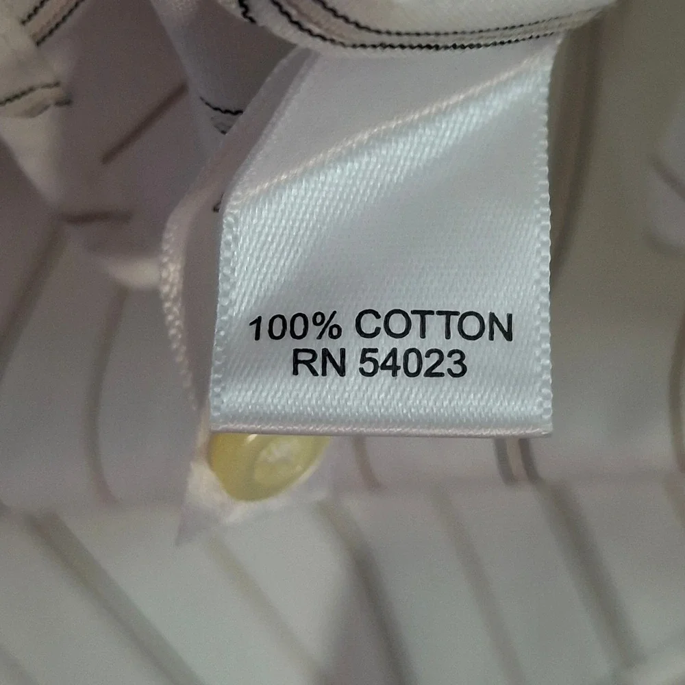Banana Republic Non Iron Slim Fit Dress Shirt Mens XL White Striped Cotton NWT